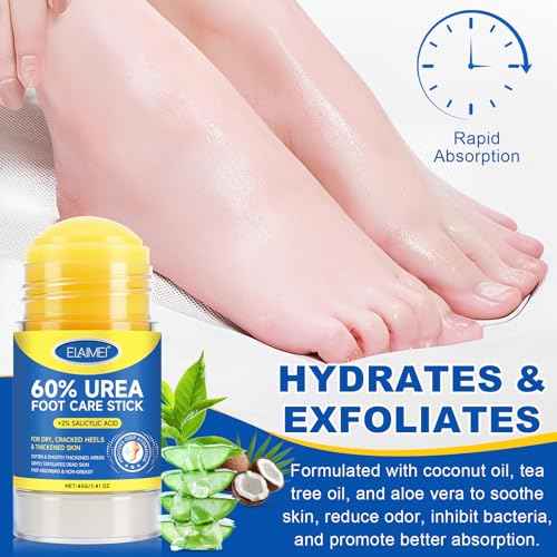 Urea Cream 60% Urea Cream 60% Foot Care Stick Deeply Moisturising and Fast Absorbing Gentle Exfoliation for Dry, Cracked Heels & Thickened Skin