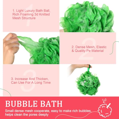 12 Pcs Halloween Bath Loofah Sponge Orange Black Loofah Exfoliating Body Scrubber Shower Sponge 50g Mesh Shower Pouf Balls Gift Set for Women Men Wedding Bathing Accessories