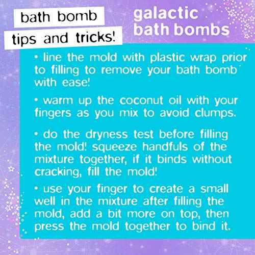 Just My Style You*niverse Galactic Bath Bombs, at-Home STEAM Kits for Kids Age 6 and Up, Bath Time Fun, DIY Bath Bombs