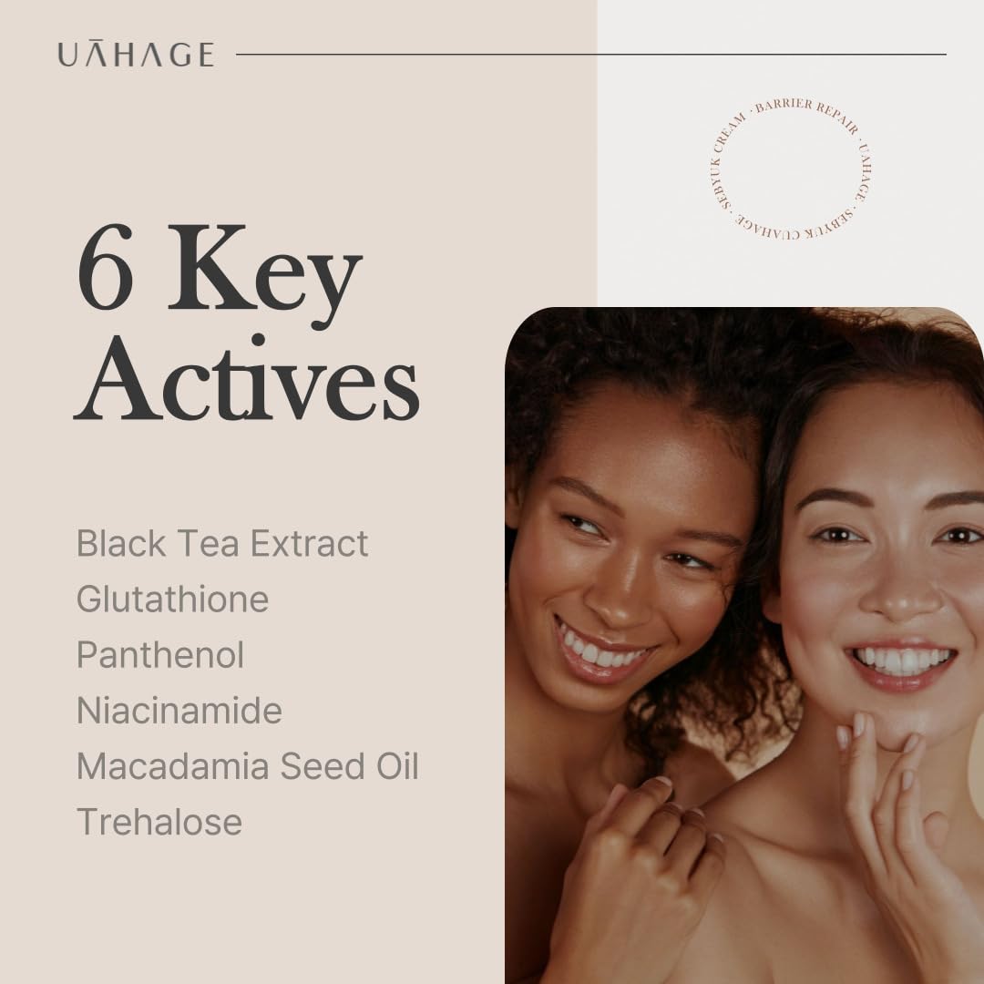 UAHAGE Sebyuk Serum Daily Antioxidant B - Deep Hydration and Nutrition, Vegan Korean Skincare with Glutathione, Niacinamide, Black Tea Extract, Panthenol, Macadamia Oil, Trehalose (30ml / 1.01 fl.oz)