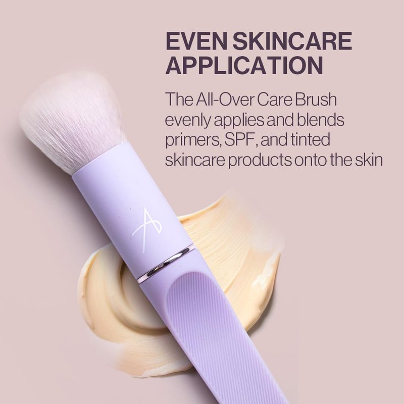 Anisa Beauty All-Over Care Brush | Multi-Use Facial Skincare Brush For Primer, SPF & Tinted Skincare | Soft Synthetic Fibers for Blending Even, Streak-Free Coverage | Vegan & Cruelty-Free
