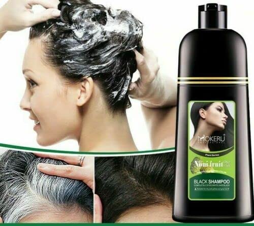 Maani NONI BLACK Professional Oil Hair Dye Shampoo - Fast Acting & Long Lasting Gray Coverage | 500 ML