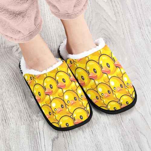Boccsty Yellow Duck Spa Slippers Christmas House Slipper Indoor Outdoor Halloween Home Shoes for Men Woman