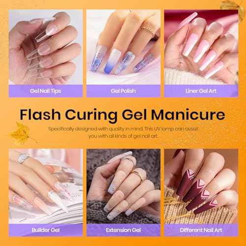 Beetles Mini Uv Light for Gel Nails Flash Curing Innovative with Smart Sensor for Easy and Fast Extension System, Portable Manicure Uv Led Light for Gel Nail Polish Diy