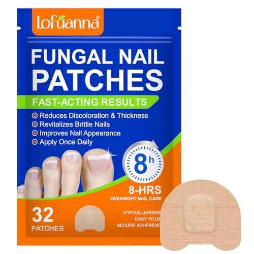 Extra Strength Toenail Treatment - 32 Pcs Nighttime Nail Patches, Overnight Toe Nail Treatments for Damaged Nails Foot Nails Repair and Care, 8-Hour Restores Healthy Appearance