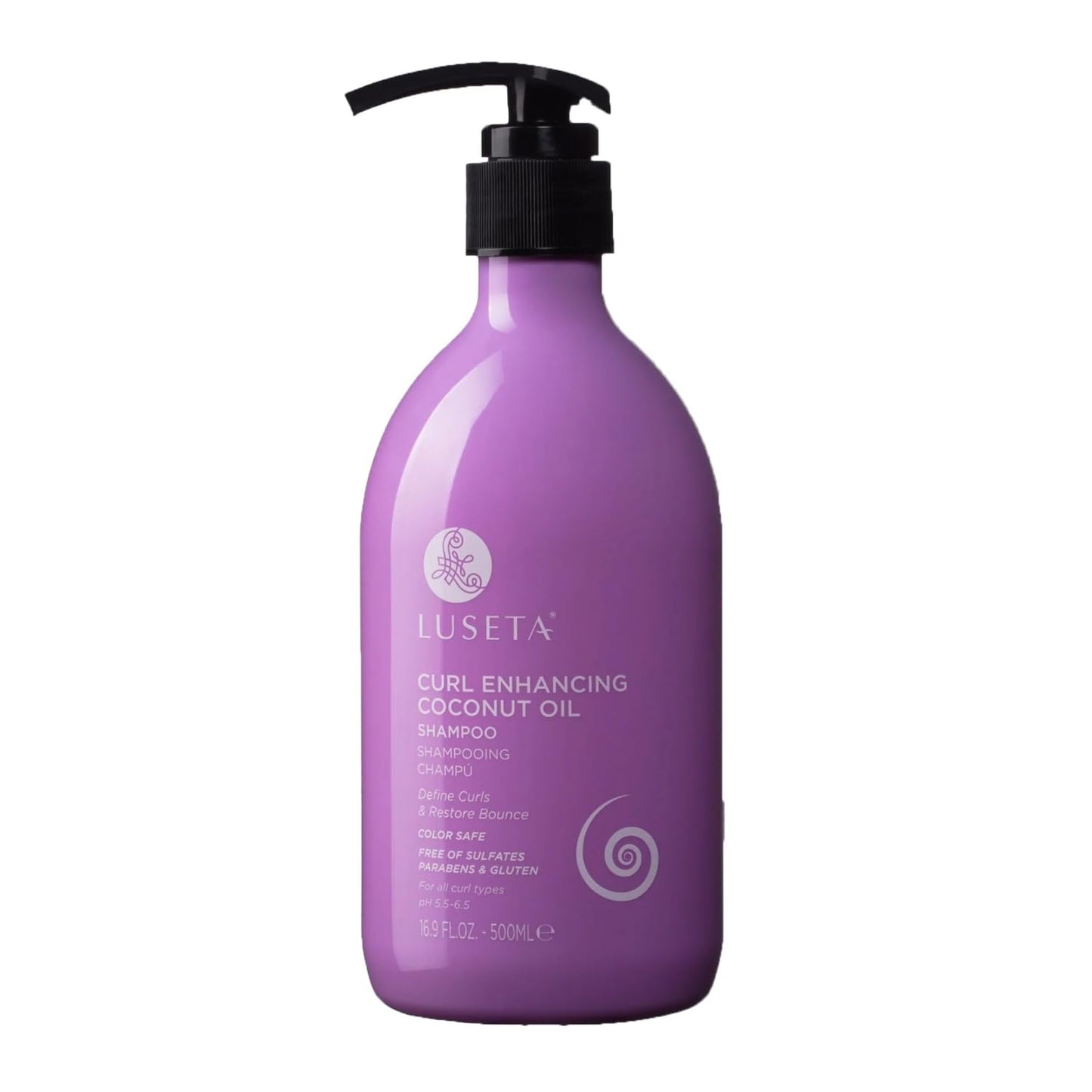 LUSETA Curl Enhancing Shampoo for Curly Hair, Restore Bounce 16.9oz