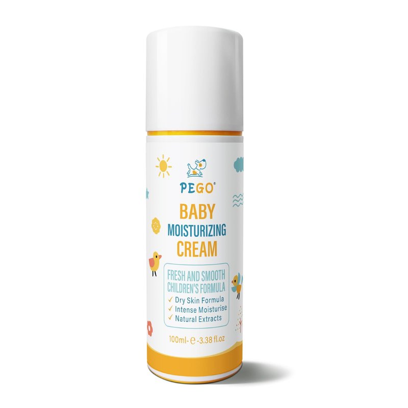 PEGO Baby Moisturizing Face Cream - Daily Hydration for Sensitive Skin,Kids Face Moisturizer,with Shea Butter,Chamomile,Lightweight,Hypoallergenic,Safe for Newborns & Toddlers,Kids 100ml/3.38oz