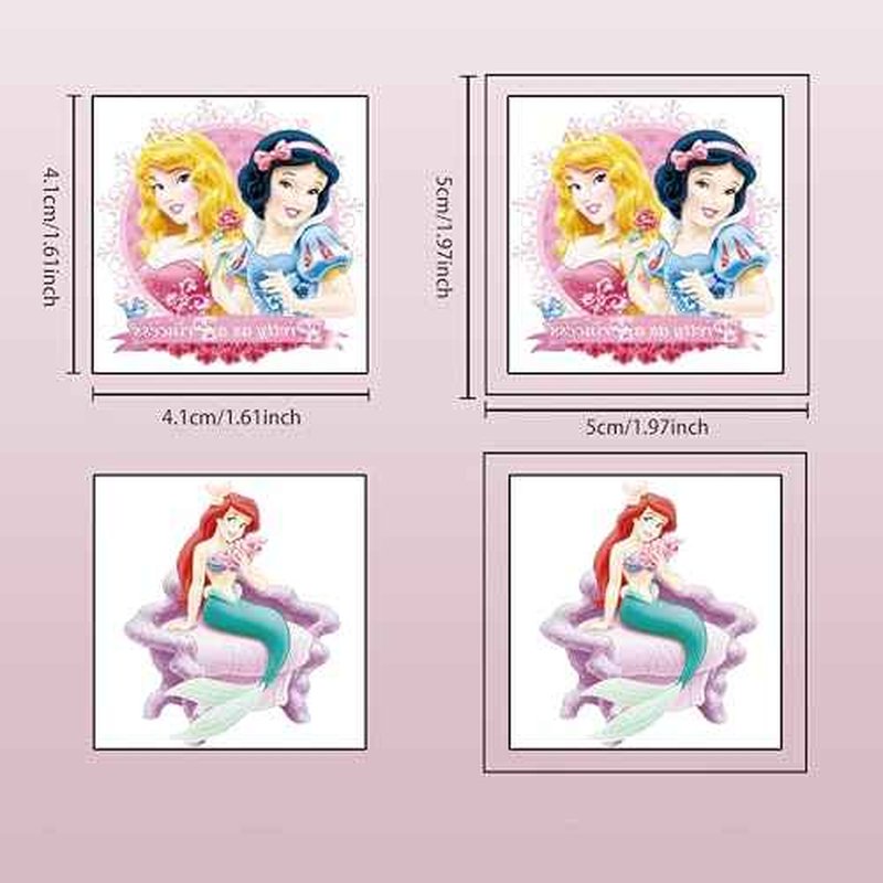 40Sheets Princess Temporary Tattoos for Kids,Cartoon Princess Temporary Tattoos Gift For Fan Birthday Party Decorations for Girl Boys Home Activity Class Prizes Carnival Christmas Rewards
