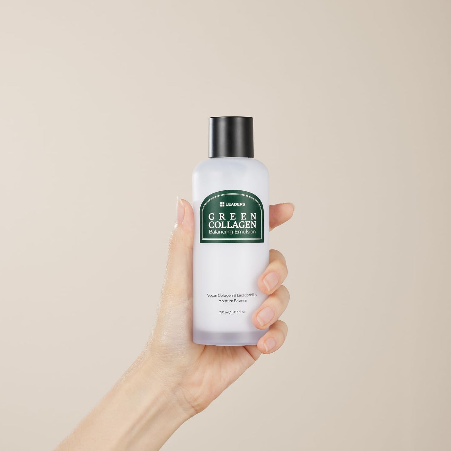 LEADERS Green Collagen Balancing Emulsion – Hydrating Emulsion to Balance Skin's Oil and Moisture Levels & Helps Hydrate Dry Skin, Gentle Plant Based Formula – 150ml