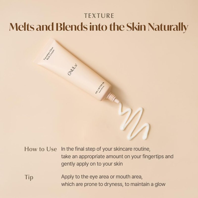 ONUL31° Fucoidan Glow Rich Cream-Daily Face Moisturizer with Niacinamide & Plant-Based Ingredients for Dry Sensitive Skin | Korean Skincare 1.69 fl. oz