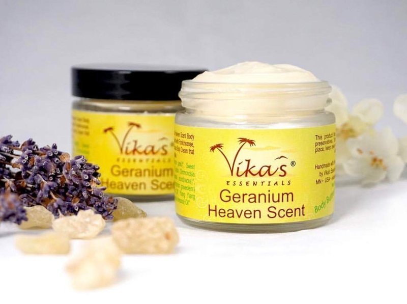 Vika's Essentials Organic Body Butter Geranium Heaven Scent