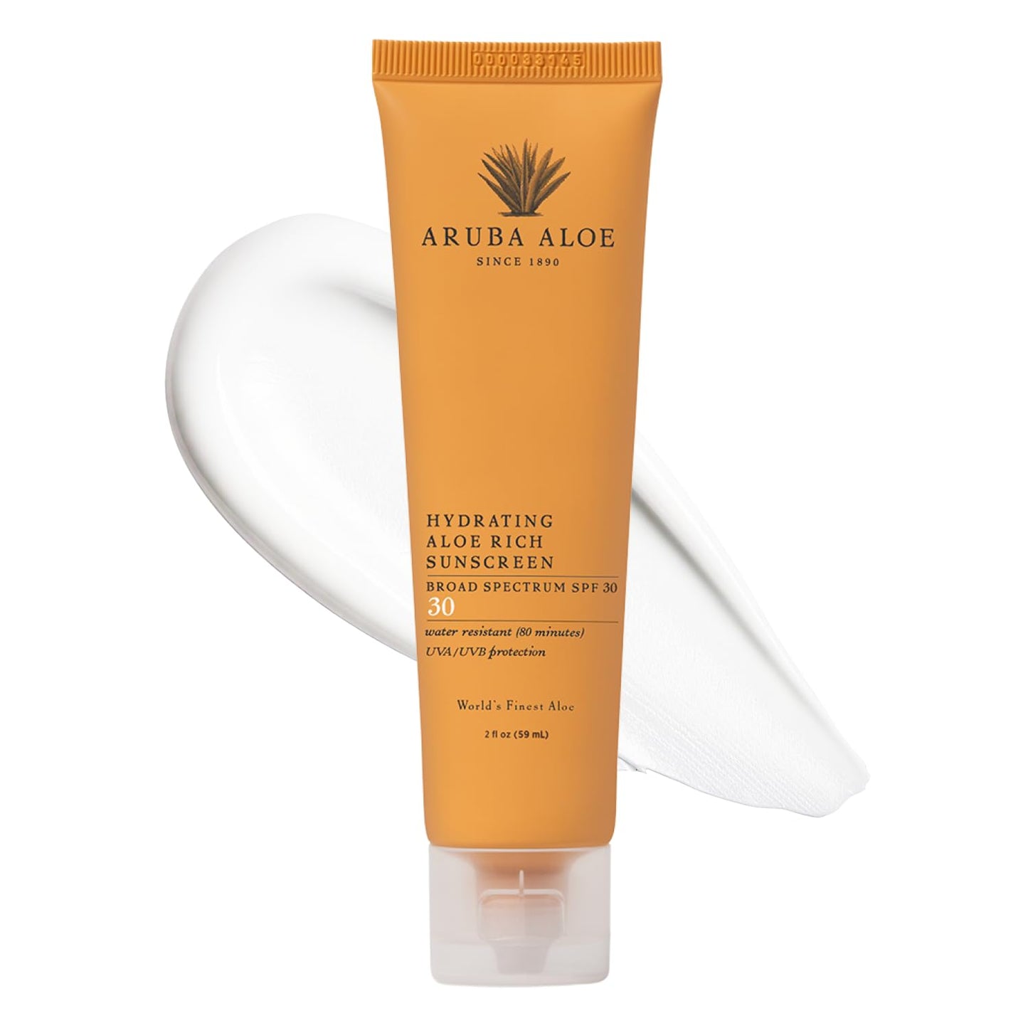 Aruba Aloe Hydrating Aloe Rich Sunscreen SPF 30 - Broad-Spectrum UVA/UVB Sunblock Lotion - Lightweight, Water-Resistant, Non-Greasy Sun Protection for Face and Body - 6 oz