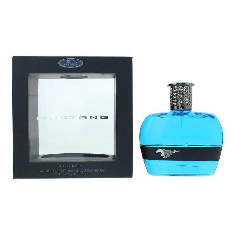 Mustang Blue EDT Spray for Men - 3.4 oz Long-Lasting Fragrance