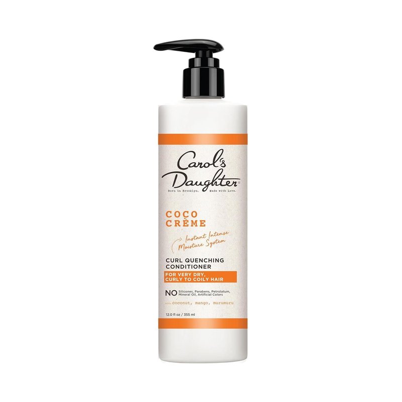 Coco Creme Curl Quenching Conditioner - Coconut Oil, Paraben-Free | 12 oz for Very Dry Curly Hair