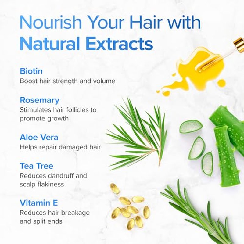 Biotin Shampoo and Conditioner Set - Hair Growth Shampoo and Conditioner for Men & Women - Shampoo Conditioner for Dry, Damage & thinning hair with Tea Tree, Manuka Honey & Rosemary 16oz