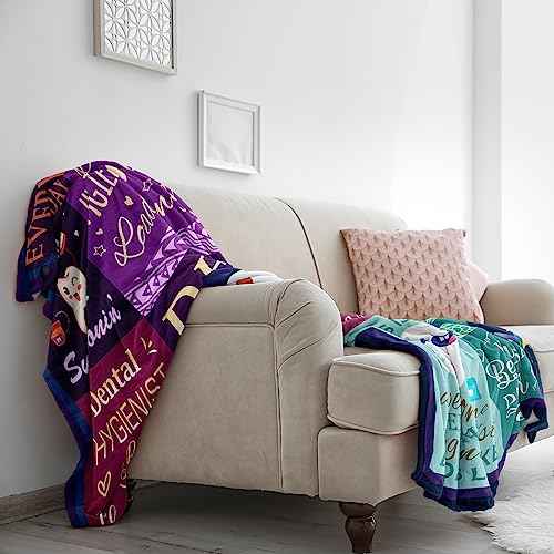 Solzien Dental Hygienist Gifts for Women Blanket 60"x50", Dental Hygiene Student Graduation/Christmas/Birthday Gift