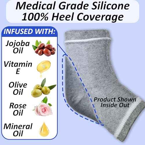 Moisturizing Socks for Cracked Heel Treatment: Socks for Cracked Heel Repair, Silicone Toeless Socks, Spa Gel Socks for Dry Cracked Feet Women, Lotion Moisture Pedicure Socks