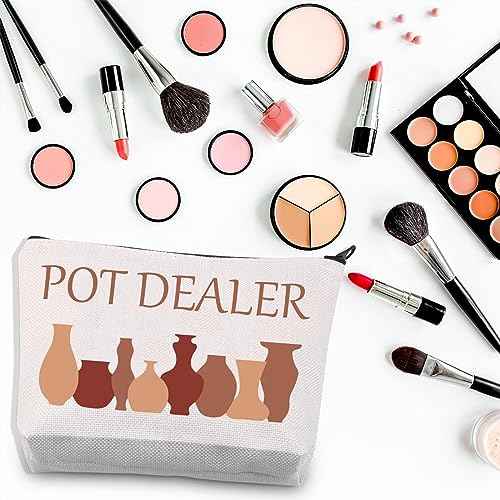 BDPWSS Pottery Artist Gift Pot Dealer Makeup Bag Ceramic Artist Gift Pottery Lover Gift Pottery Student Graduation Zipper Bag (Pot Dealer)