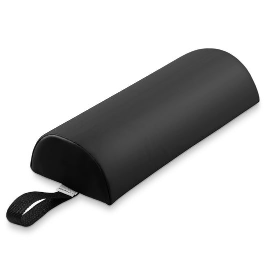 Saloniture Half Round Neck Massage Table Bolster Pillow Pad - 13 x 6 x 3 Inch - Black