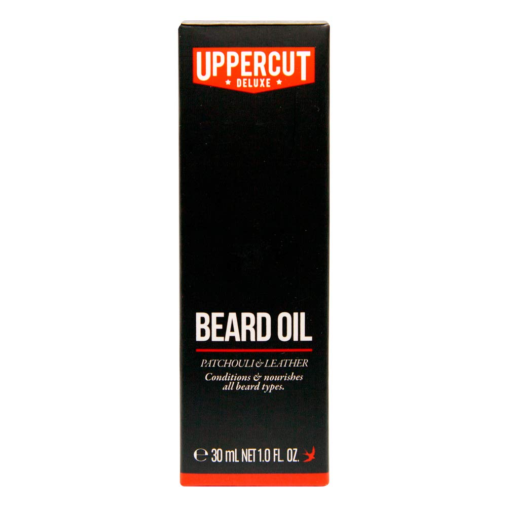 UPPERCUT DELUXE Conditioning Beard Oil, Patchouli & Leather Scent, 1 fl. oz. (Pack of 2)