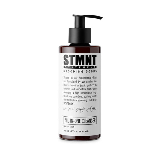 STMNT Grooming Goods All-In-One Daily Cleanser, 10.1 oz | SLS/SLES Sulfates Free | Extra Caring Formula w/Activated Charcoal & Menthol