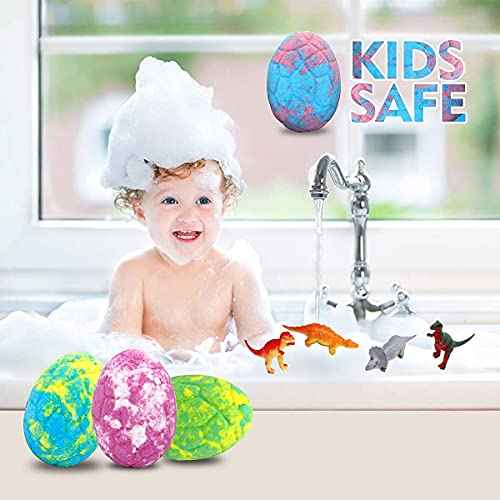 Easter Bath Bombs for Kids with Surprise Toys Inside - Perfect Basket Stuffers, 12Pcs Dino Egg Bath Bombs Gift Set, Gentle and Kids Safe Bubble Bath for Birthday Girls Boys