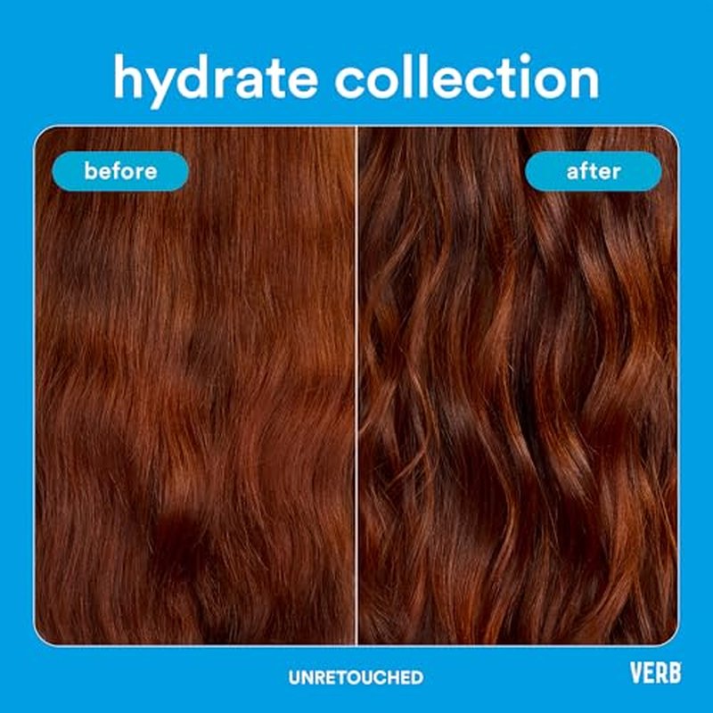 VERB Hydrate Oil - Add Moisture -Increases Shine - Smooth Frizz - Heat Protection for Dry + Frizzy Hair - Amber + Warm Jasmine Scent