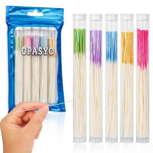 Ear Hole Cleaner 300PCS Ear Piercing Cleaner Floss,5 Colors Earring Hole Cleaner for Girls Women Men,Disposable Piercing Cleaner Floss Ear Piercing Care Cleaning Tool (A-5colors)