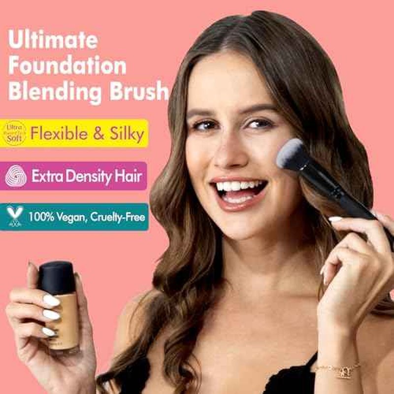 Bueart Design Ultimate Blending makeup Brush with Liquid Blush brush Ideal For Applying & Blending liquid Cream Foundation,Bronzer & Blush mineral powder, Soft, Dense Bristles, Vegan & Cruelty-free,M9