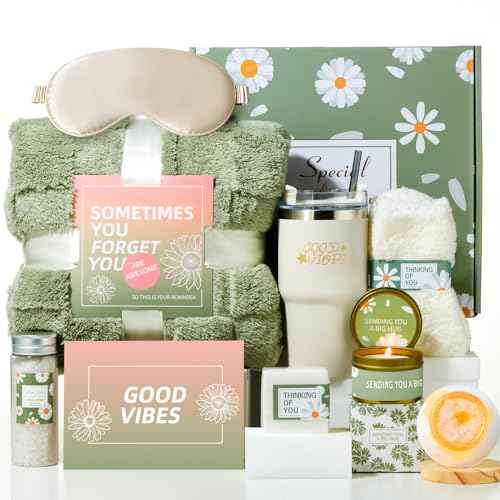 Care Package for Women Get Well Gift Baskets After Surgery Birthday Gifts Self Care Relaxing Spa Thinking of You Blanket