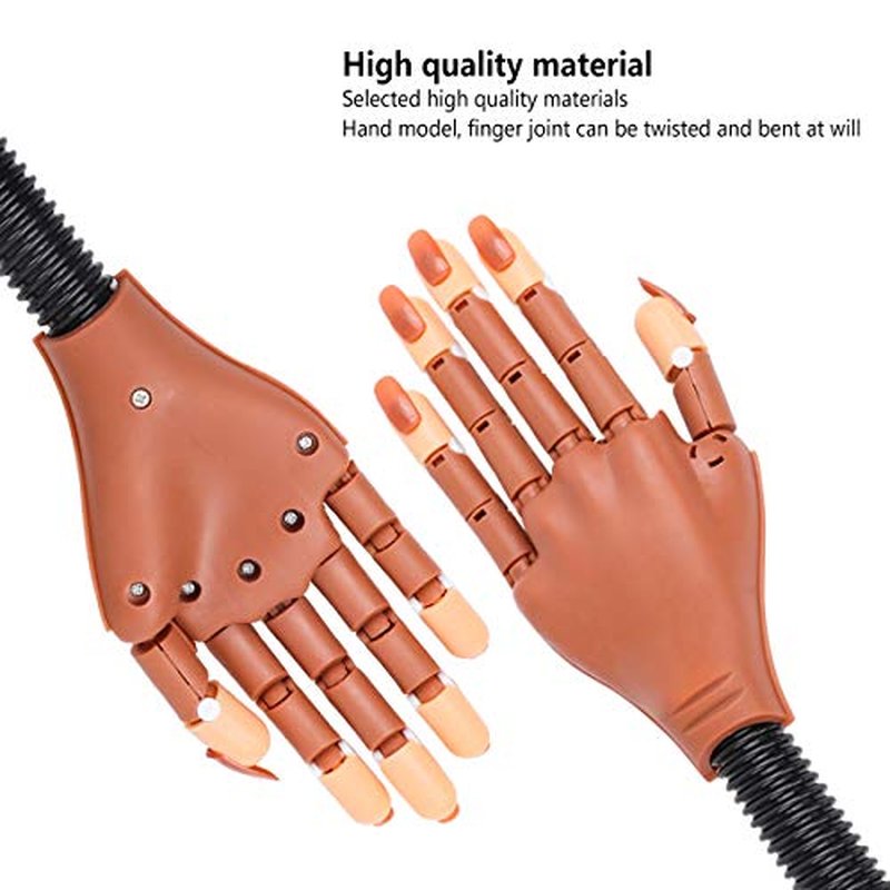 Nail Practice Hand for Acrylic Nails, Flexible Practice Nail Hand Training Kits, Movable Fake Nail Hand to Practice Fake Nails with Nail Drill, Nail Dryer Lamp, 12 Colors Acrylic Powder Beginners Kit