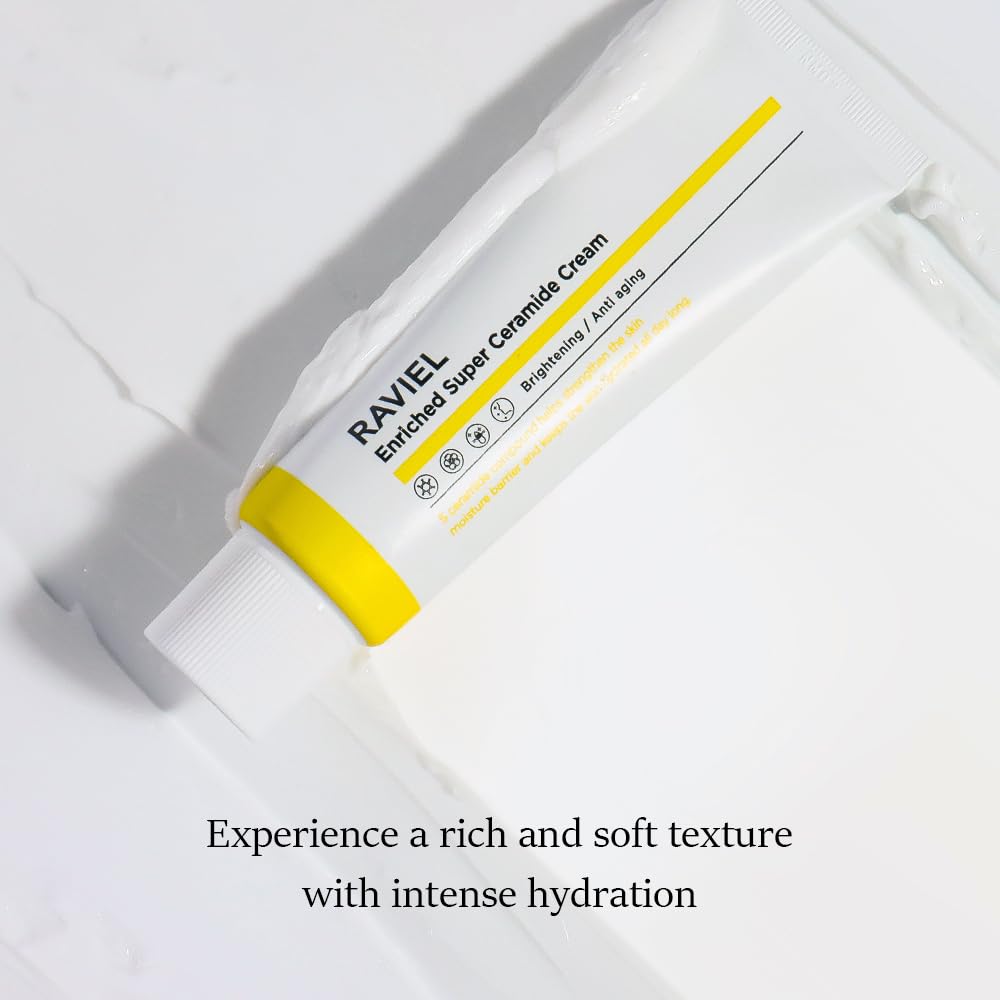 RAVIEL Enriched Super Ceramide Cream | Skin Barrier moisturizer | Hydrating Nourishing with Hyaluronic Acid, Niacinamide for Sensitive skin | Korean skin care (1.69Fl. Oz, Pack of 2)