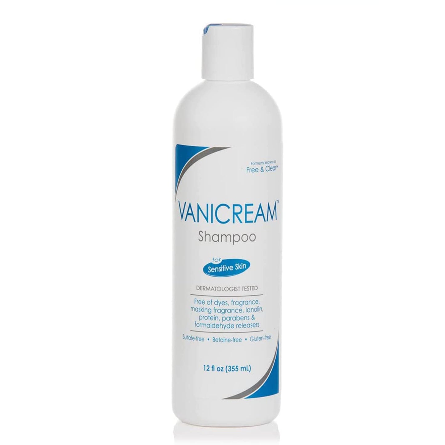 Vanicream Shampoo (12 Fl Oz) Gentle Facial Cleanser with Pump Dispenser (8 fl oz) Gentle Body Wash (12 Ounce) Bundle