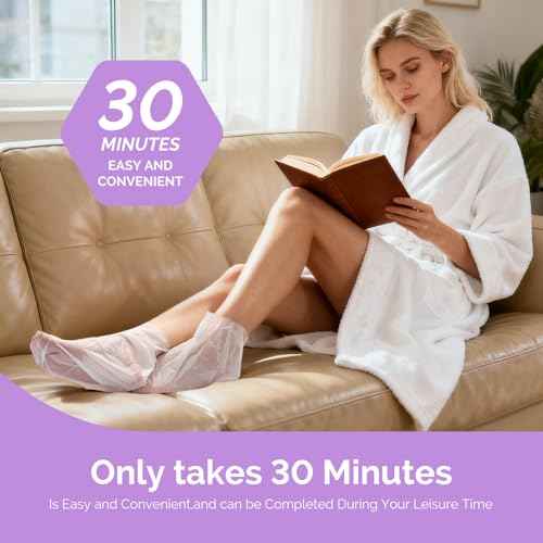 MelodySusie Hydrating Foot Mask Intensely Moisturizes Repairs for Dry,Cracked Feet,Callus,Suitable for home salon use Lavender Scented Pack of 3