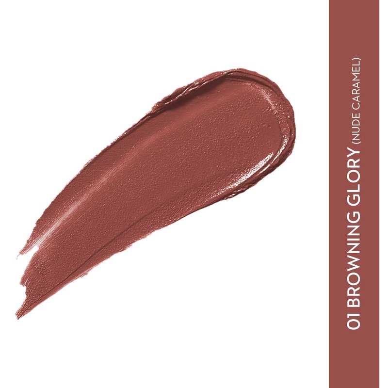 SUGAR Cosmetics Nothing Else Matter Longwear Lipstick - 01 Browning Glory (Caramel Nude)