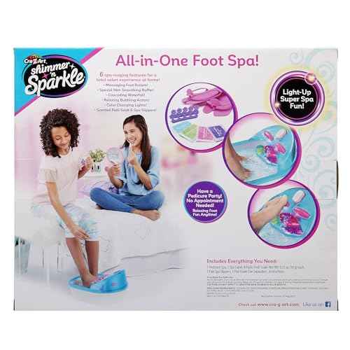 Shimmer ¡®n Sparkle 6-in-1 Real Massaging Foot Spa for Kids