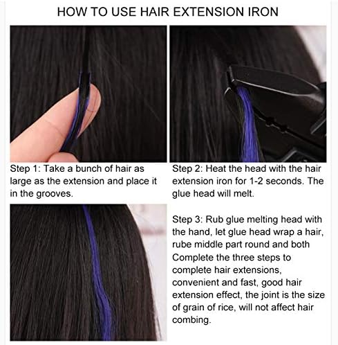 Hair Extension Bonding Iron - Professional Melting Tool for Salon Extensions & Wigs | Black