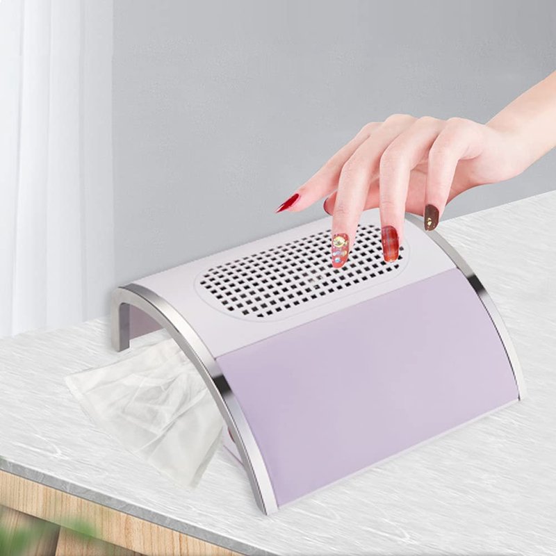10 Pieces White Non-Woven Nail Art Dust Suction Collector Nail Suction Dust Collector Pouches Replacement Bag for Nail Art Equipment