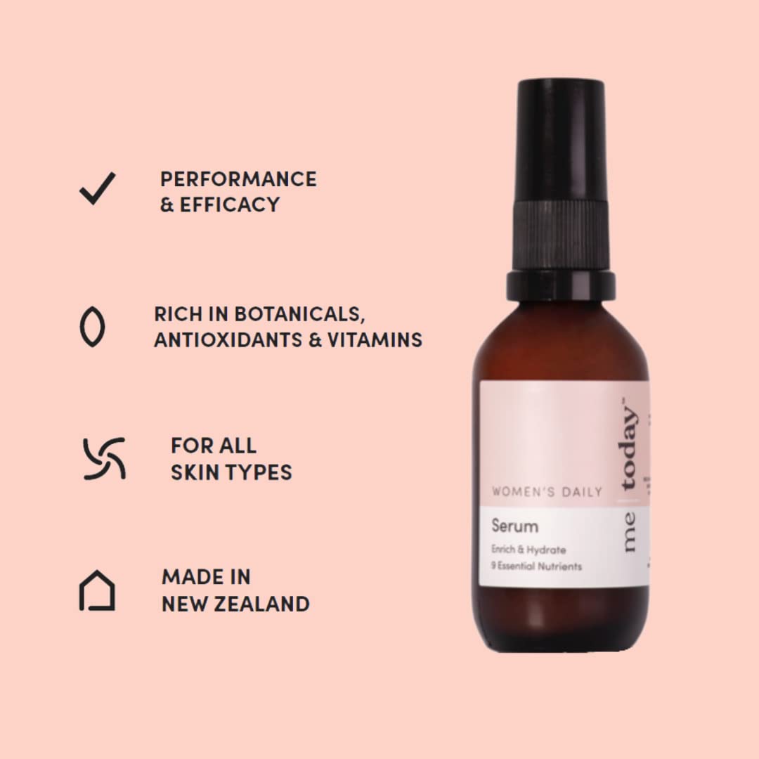me today - Women's Daily Serum, 30ml, Hydrate and Refine with CoQ10, Vitamin B3 and B5, Ginseng and Cranberry, Natural Ingredients, Vegan