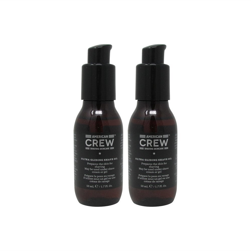Bundle 2 Items : AMERICAN CREW Ultra Gliding Shave Oil, 1.7 Oz (Pack of 2)