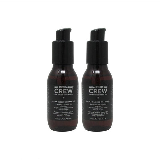 Bundle 2 Items : AMERICAN CREW Ultra Gliding Shave Oil, 1.7 Oz (Pack of 2)