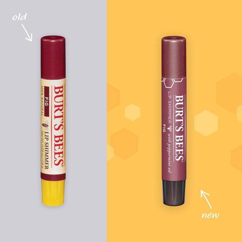 Burt's Bees Shimmer Lip Tint Set - Hydrating Tinted Lip Balm Sticks | Red Dahlia, 2-Pack