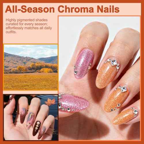 Lavender Violets 30pcs Gel Nail Polish Set 27 Shiny Candy Colors with Base and Glossy & Matte Top Coat for Home Nail Art Design DIY Gift Set C974