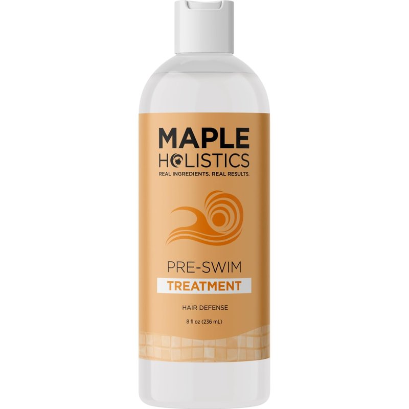 Pre Swim Chlorine Hair Protection Treatment - Saltwater & Pool Hair Protector for Swimming with Barrier Protecting Plant Amino Acids - Helps Prevent Dryness Greening Color Fading & Frizz (8 Fl Oz)