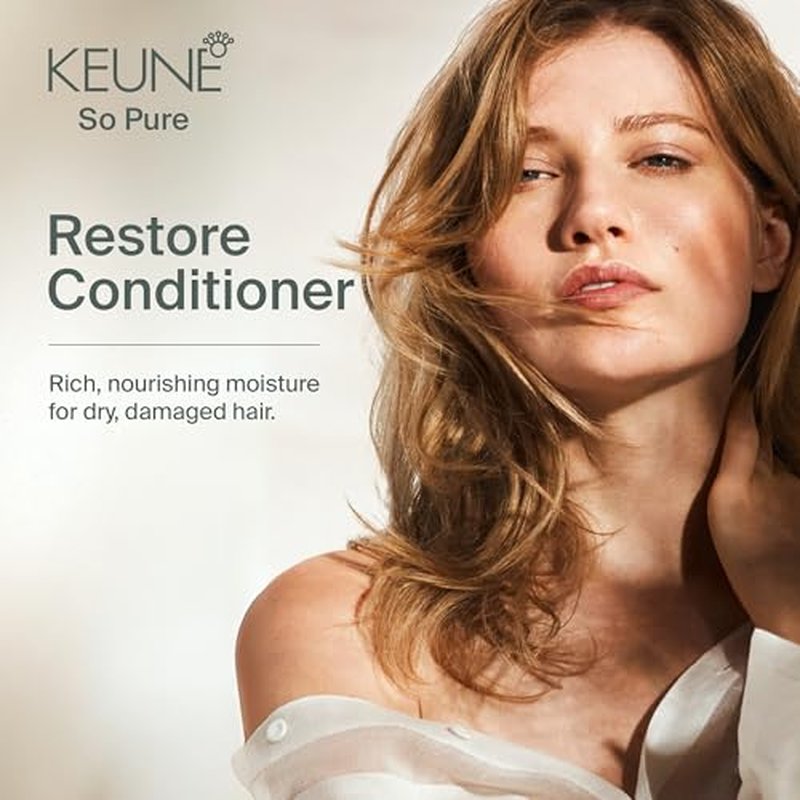Keune So Pure Restore Conditioner Refill, Moisturizing and Nourishing Formula, 13.5 Fl Oz