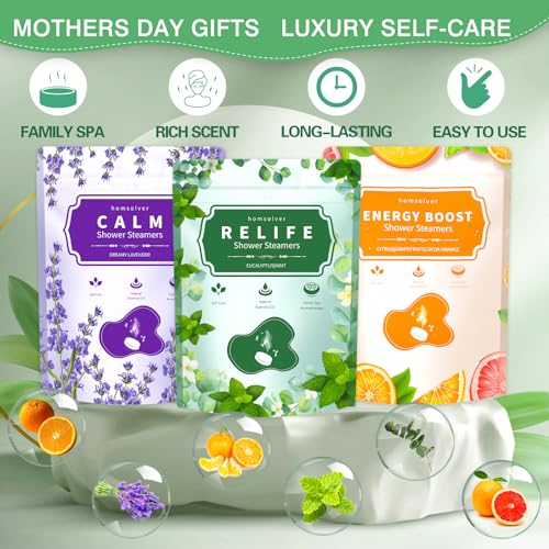 Birthday Gifts for Women 18 Pack Shower Steamers Aromatherapy Essential Oils, Birthday Gifts for Women, Her, Mom, Sisters, Best Friends, BFF, Wife, Luxury Relaxation Self Care Relief Relax