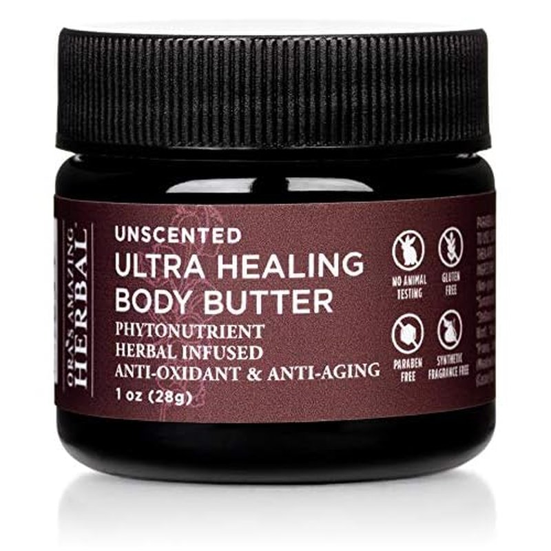 Ora's Amazing Herbal Unscented Moisturizer Travel Set, Touchy Skin Salve, Unscented Body Butter & Body Oil Set, Travel Size, Eczema and Senstivie Skin
