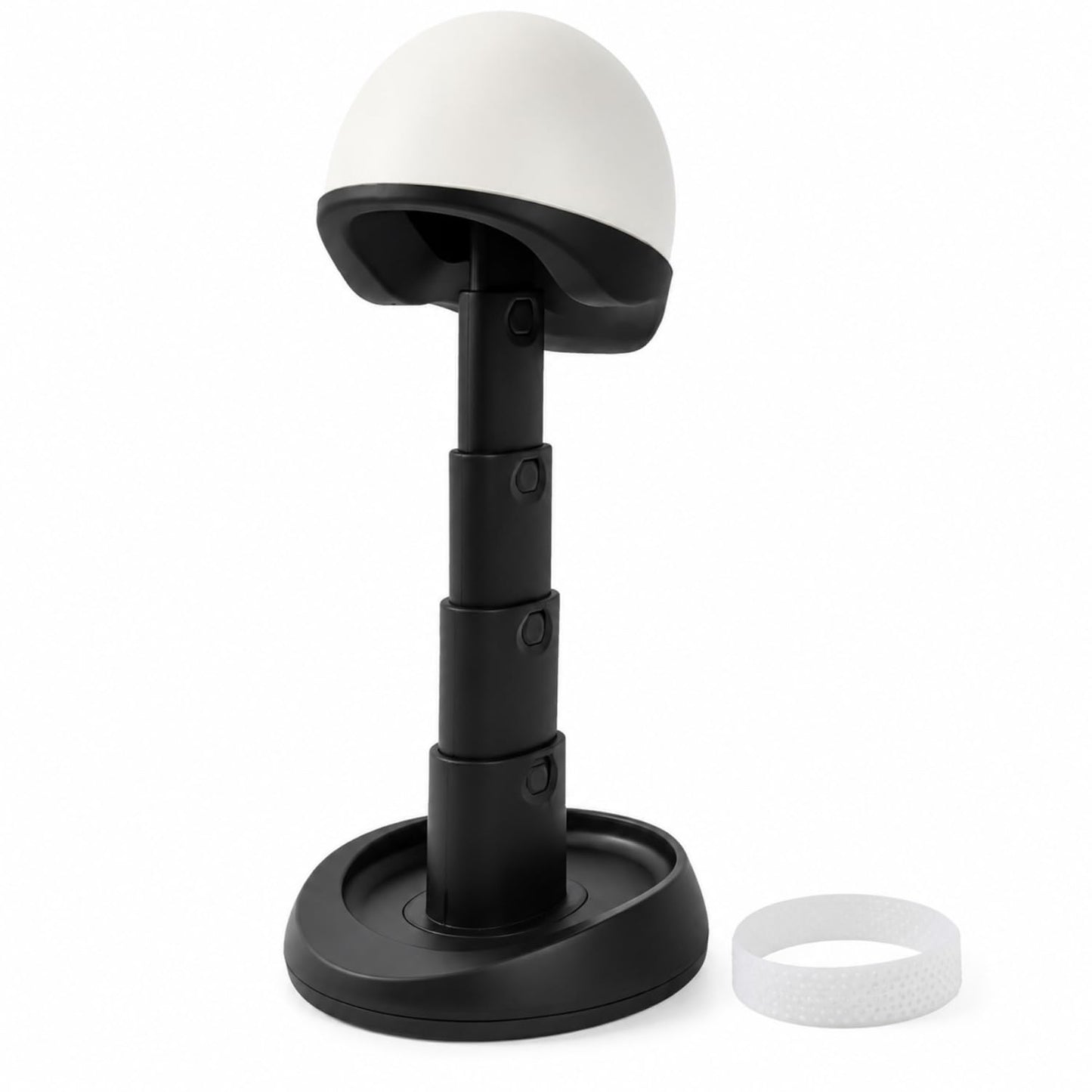 lightmay Adjustable Collapsible Wig Stand for Wigs & Hats, Black & White