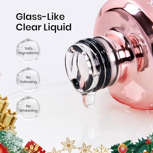 Beetles No Wipe Gel Top Coat and Base Coat Set, 2 Pcs 15ml Top Coat Gel Nail Polish & Gel Base Shine Finish Long Lasting, Soak Off LED Lamp Nail Art Design Manicure Gifts for Women Christmas Limited