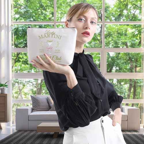 WCGXKO Hostess Bar Bag Novelty Makeup Bag Alcohol Gift Housewarming Gift Zipper Pouch Cosmetic Bag (Dirty MARTINI Bag)